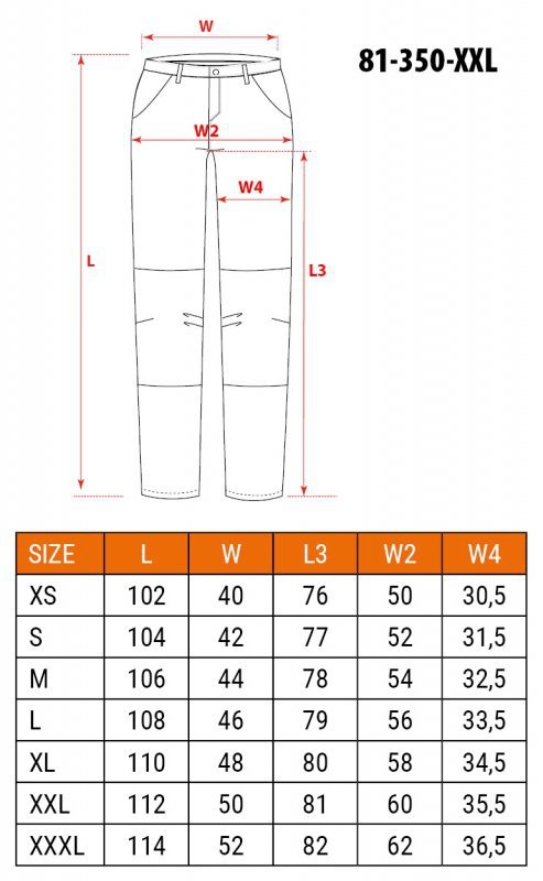 Spodnie robocze Mix&Match, Canvas, wzmocnienia z Cordury, szaro-czarne, rozmiar XXL
