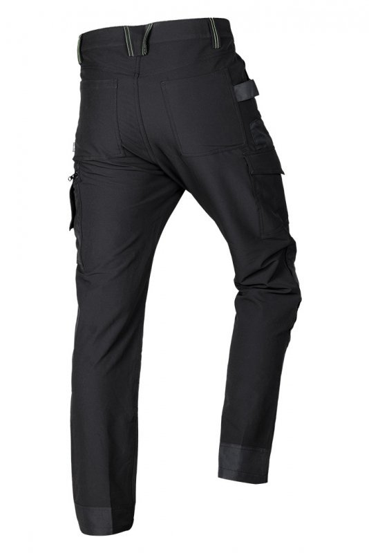 Spodnie robocze Mix&Match, 4 way stretch, czarno-zielone, rozmiar XS