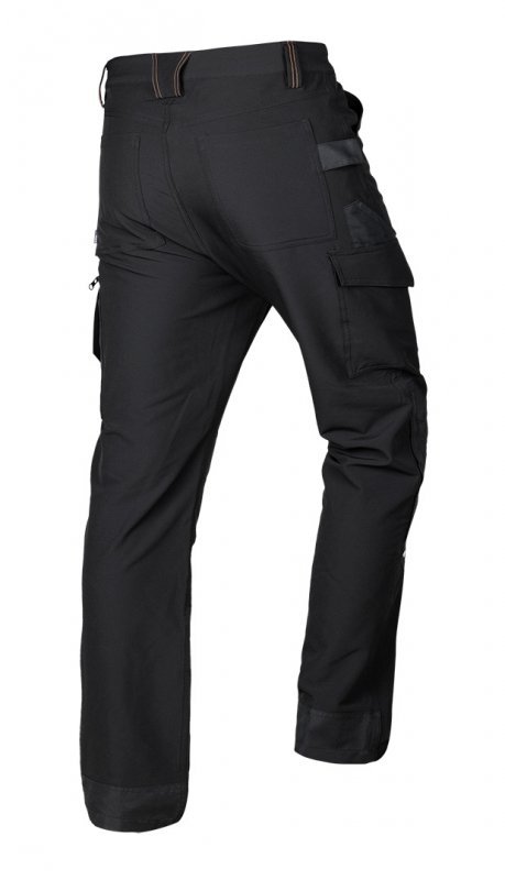 Spodnie robocze Mix&Match, 4 way stretch, czarno-pomarańczowe, rozmiar XL