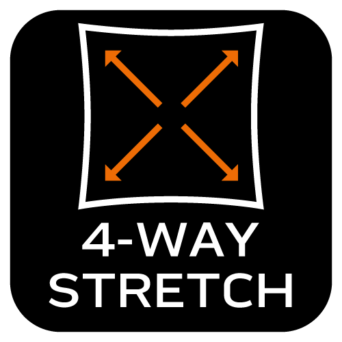Spodnie robocze Mix&Match, 4 way stretch, czarno-pomarańczowe, rozmiar XL