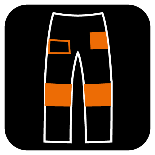 Spodnie robocze Mix&Match, 4 way stretch, z kaburami, Cordura, szaro-czarne, rozmiar XS