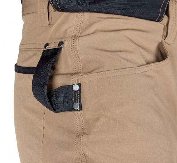 Spodnie robocze Mix&Match, 4 way stretch, z kaburami, Cordura, beżowo-czarne, rozmiar XL