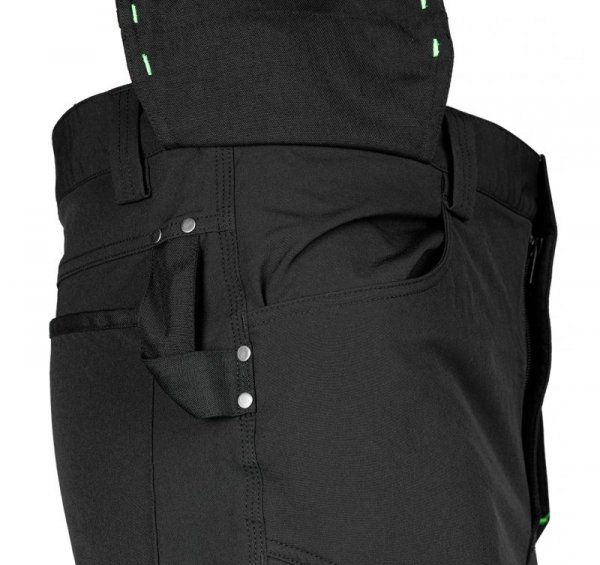 Spodnie robocze Mix&Match, 4 way stretch, z kaburami, Cordura, czarne, rozmiar S