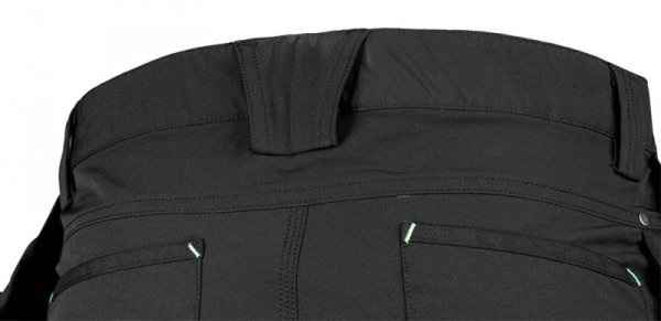 Spodnie robocze Mix&Match, 4 way stretch, z kaburami, Cordura, czarne, rozmiar M