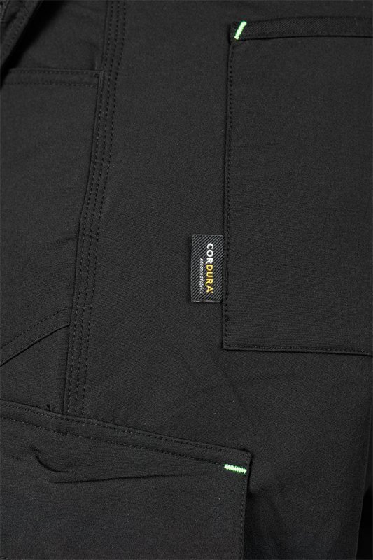 Spodnie robocze Mix&Match, 4 way stretch, z kaburami, Cordura, czarne, rozmiar XL
