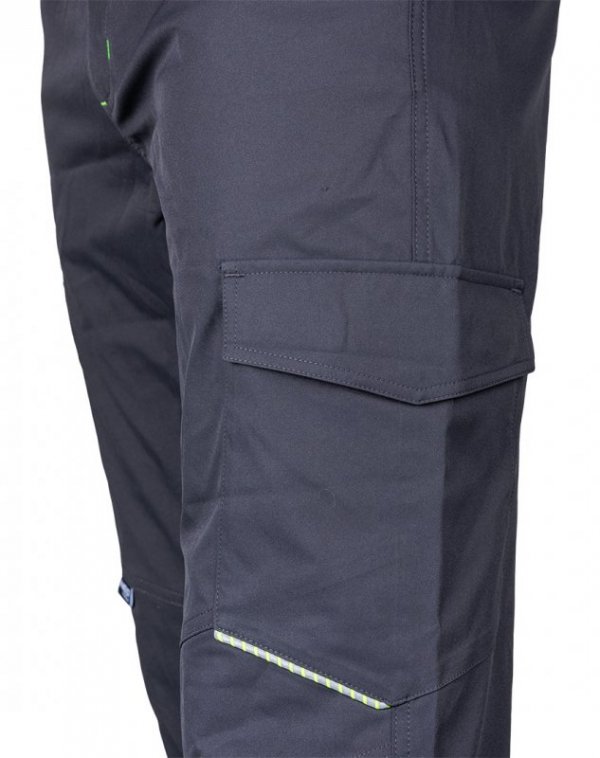Spodnie robocze Mix&Match, stretch, szare, rozmiar XXL
