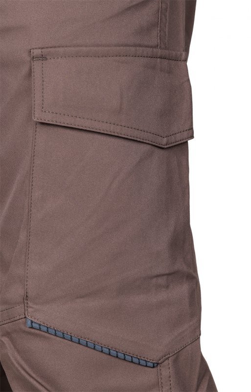 Spodnie robocze Mix&Match, stretch, brązowe, rozmiar L