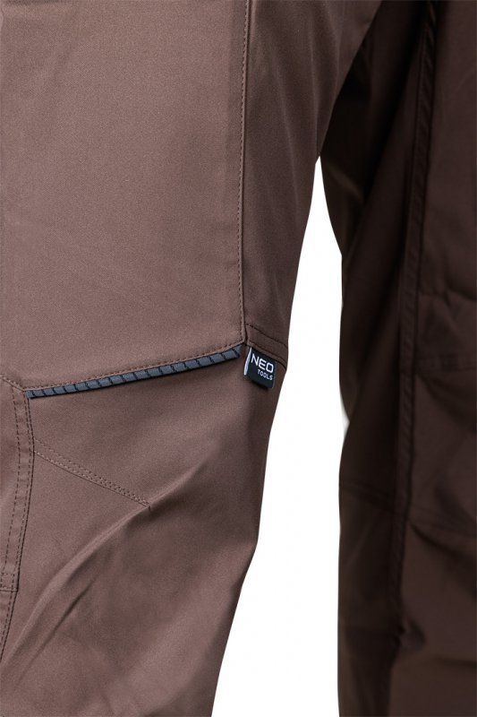 Spodnie robocze Mix&Match, stretch, brązowe, rozmiar XXXL
