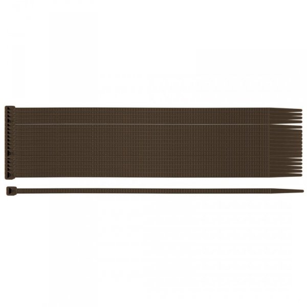 Opaski zaciskowe ogrodowe 3,6 x 200mm, 50 szt., brązowe