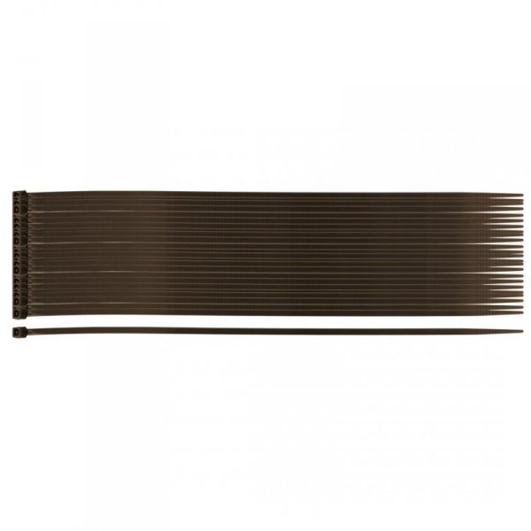 Opaski zaciskowe ogrodowe 2,5 x 200mm, 50 szt., brązowe