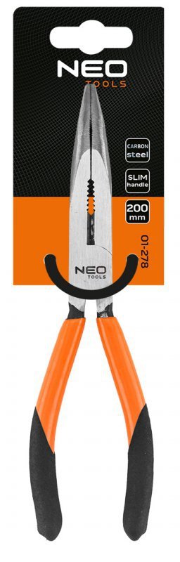 Szczypce wydłużone wygięte 200 mm