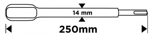 Bruzdownik SDS Plus 14 x 250 mm