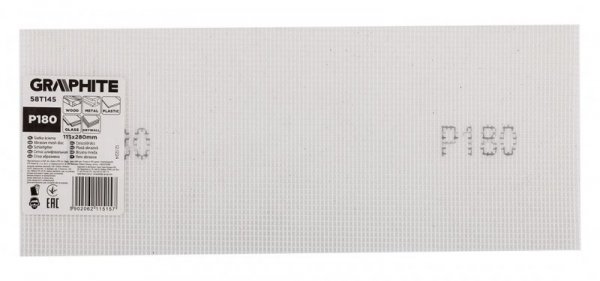 Siatka ścierna biała 115 x 280 mm, P180