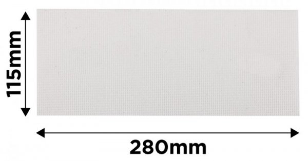 Siatka ścierna biała 115 x 280 mm, P60