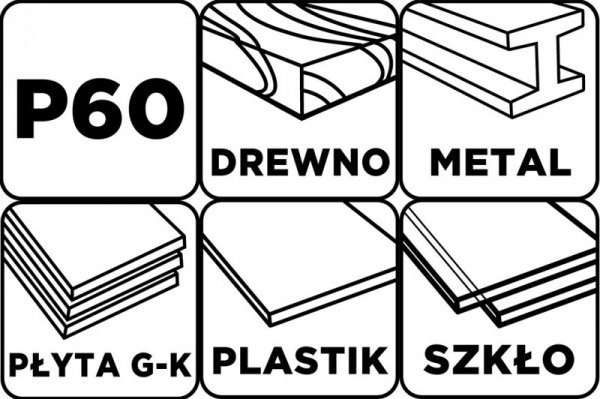 Siatka ścierna 115 x 280 mm, P60
