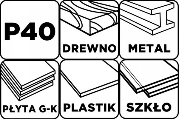 Siatka ścierna 115 x 280 mm, P40