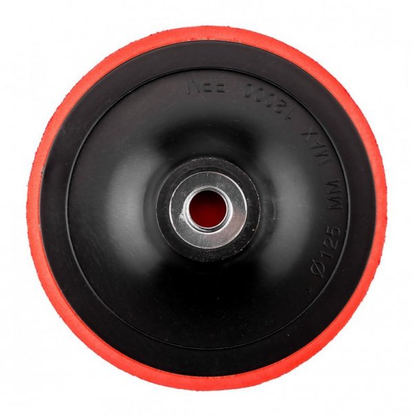 Tarcza mocująca z rzepem 125 mm x M14 + trzpień