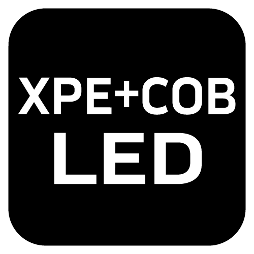 Latarka akumulatorowa XPE+COB 220lm, wielokrotność 12 szt.