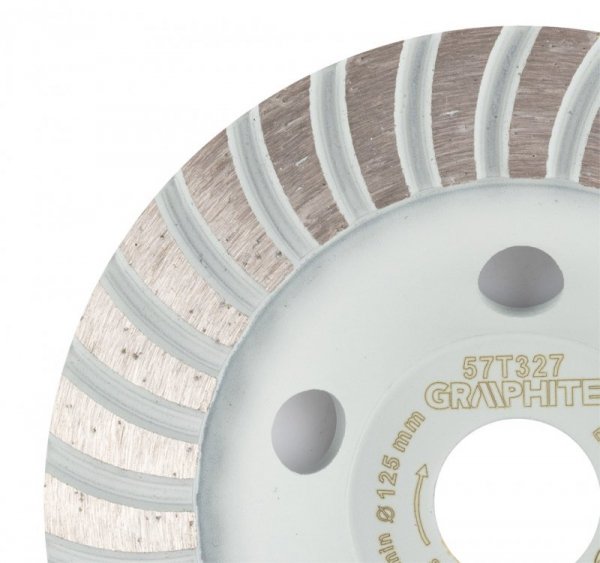 Tarcza diamentowa szlifierska, turbo, 125 x 22.2 mm, na sucho