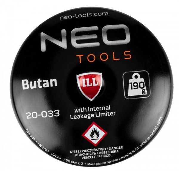 Nabój z gazem butan 190g, nabijany