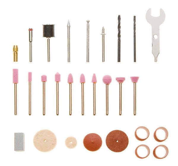 Miniszlifierka 135W, obroty 8000-35000 min⁻¹, walizka z akcesoriami