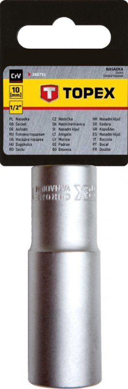 Nasadka sześciokątna długa 1/2&quot;, 10 mm