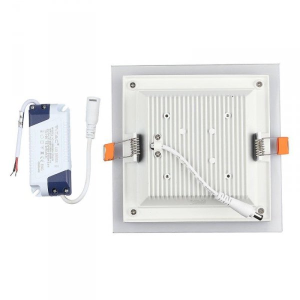 Panel LED V-TAC 12W LED Szkło Kwadrat VT-1202G 4000K 840lm