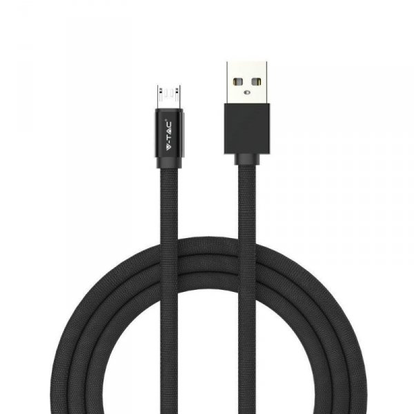 Przewód Micro USB V-TAC 1M Czarny Seria Ruby VT-5341 2 Lata Gwarancji