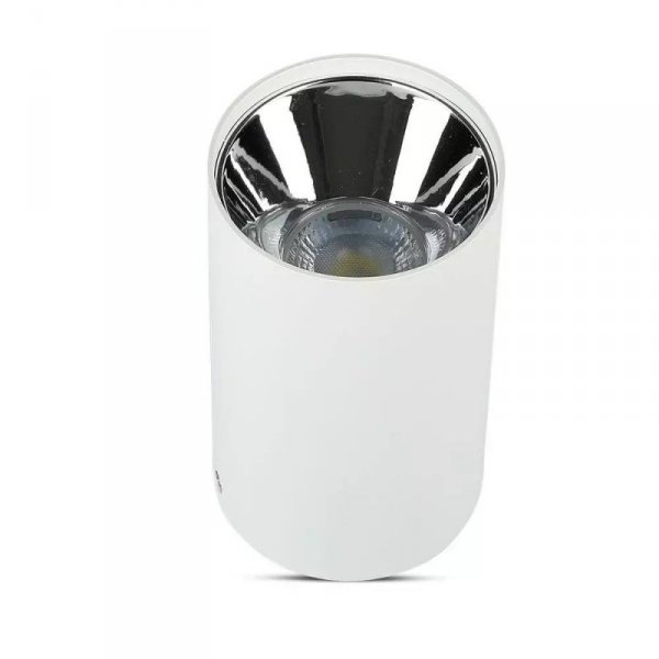 Oprawa Sufitowa V-TAC GU10 Okrągła Natynkowa Tuba Biały+Chrom 80x140mm VT-882 3 Lata Gwarancji