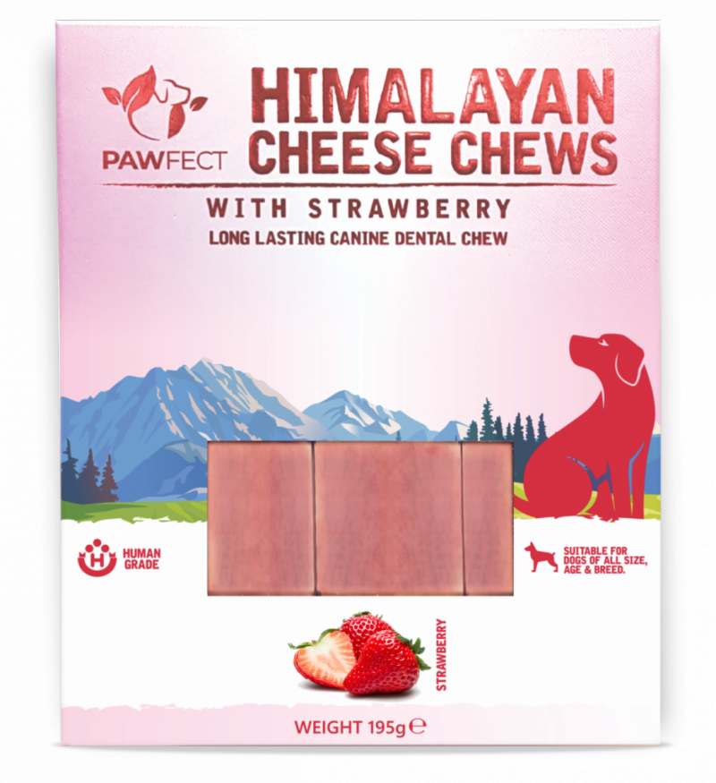 PAWFECT Himalayan Cheese Chews STRAWBERRY - ser himalajski truskawkowy 3 szt. 195g