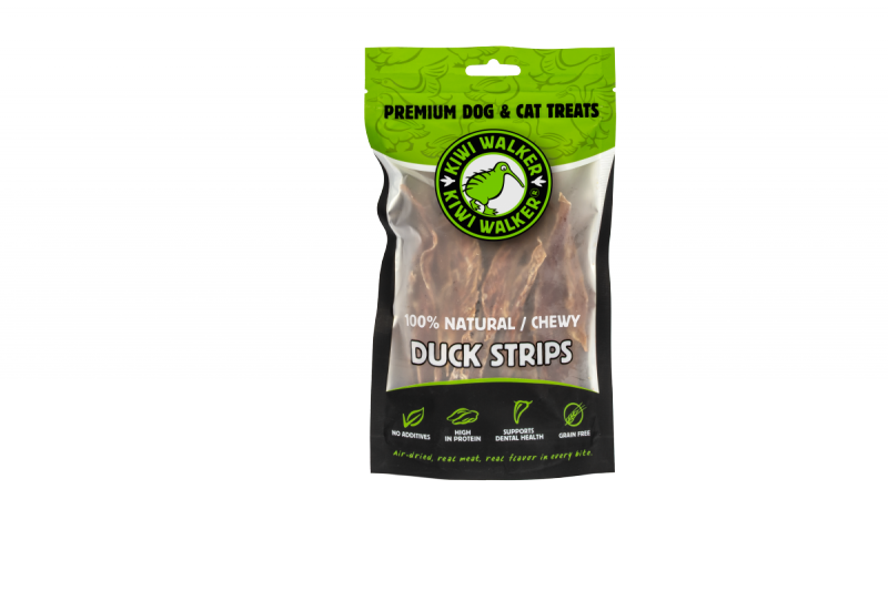 Kiwi Walker 100% KACZKA PASKI Przysmaki suszone powietrzem dla psa i kota 100g