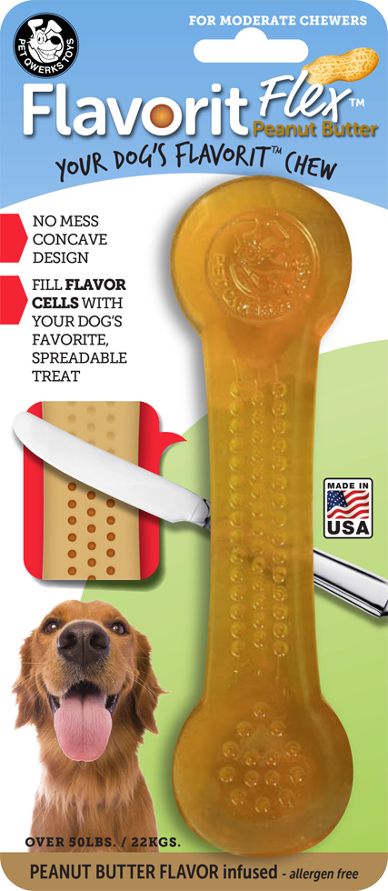 FLAVORIT FLEX Peanut Butter Kość do gryzienia i lizania rozmiar XL