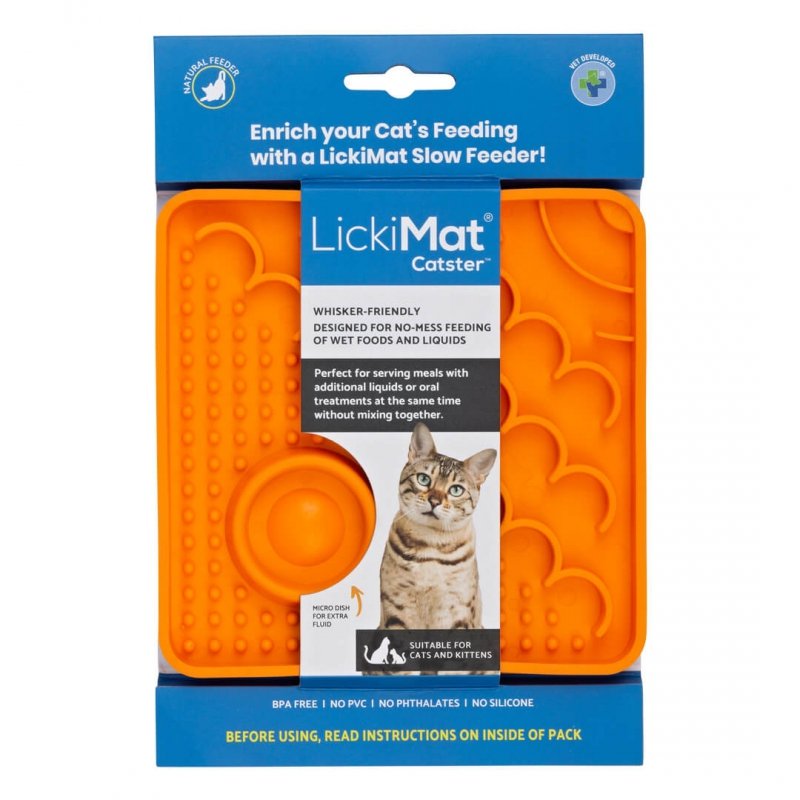 Mata LickiMat® Classic Catster™ pomarańczowa