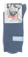 Męskie skarpety CONTE For Men w kolorze denim to elegancka propozycja dla mężczyzn ceniących wygodę i klasykę. Idealne do garnituru i na co dzień.