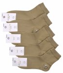 Damskie skarpety ¾ z bawełny–gładkie, jednolite, zestaw 5 par 38-41 