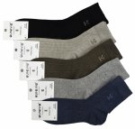 Zestaw męskich skarpet w prążki, komfort bawełny i haft VICTORY 43-46 