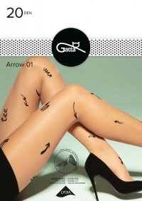 Rajstopy Gatta Arrow z fantazyjnymi strzałkami 20 DEN 