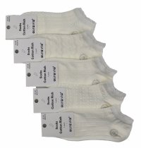 Damskie stopki Aura.Via ecru z dekoracyjną strukturą materiału 38-41 