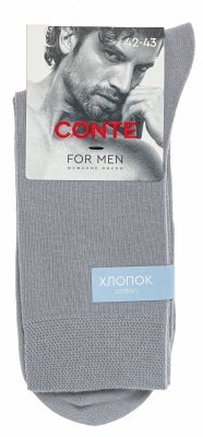 CONTE For Men – skarpety męskie w eleganckim szarym kolorze 44-45 