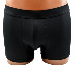 Bokserki męskie czarne gładkie komfortowe–bawełna 95%,rozmiar M