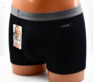Prążkowane bokserki Auravia–czarne, classic fit, płaskie szwy, rozmiar 2XL