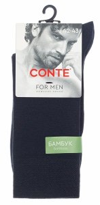 Skarpety męskie bambusowe CONTE For Men granatowe 40-41