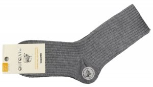 Grube skarpety damskie z wełną alpaki, prążkowane–idealne na zimę 35-38