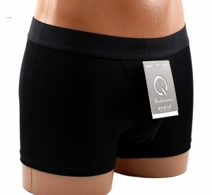 Auravia Cotton In–czarne bokserki męskie 95% bawełny, komfort, rozmiar 2XL