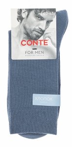 Skarpety garniturowe męskie CONTE w kolorze denim 42-43 