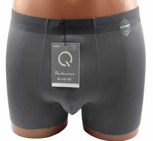 Grafitooliwkowe bambusowe 90% bokserki męskie AuraVia–naturalny komfort, rozmiar M