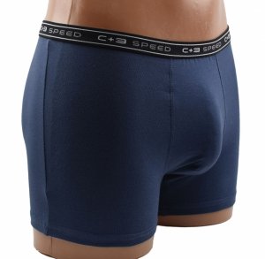 Granatowe bokserki męskie C+3 Premium – bawełna 95% roz L