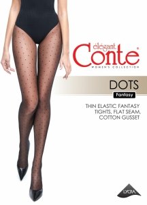 Rajstopy Conte Fantasy Dots 20 DEN–Elegancja z Nutą Modnych Kropek