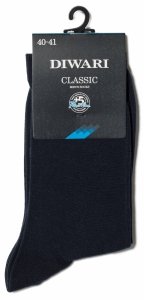 Stylowe skarpety DIWARI Classic do garnituru 42-43 Czesana bawełna-ciemnoniebieskie