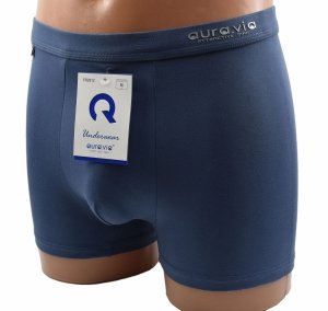 Bokserki męskie AuraVia niebieskie–95% bawełny, gładkie i elastyczne, rozmiar XL